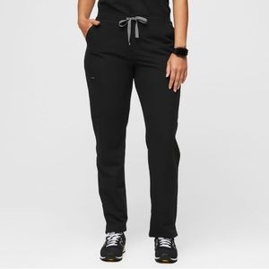 Figs | Black Yola Skinny Technical Collection Scrub Pants Large Tall
